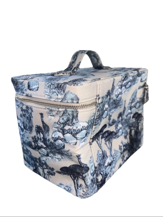 Dior Around The World Vanity Cosmetic Travel Case Toile Print Mirror - Picture 3 of 15